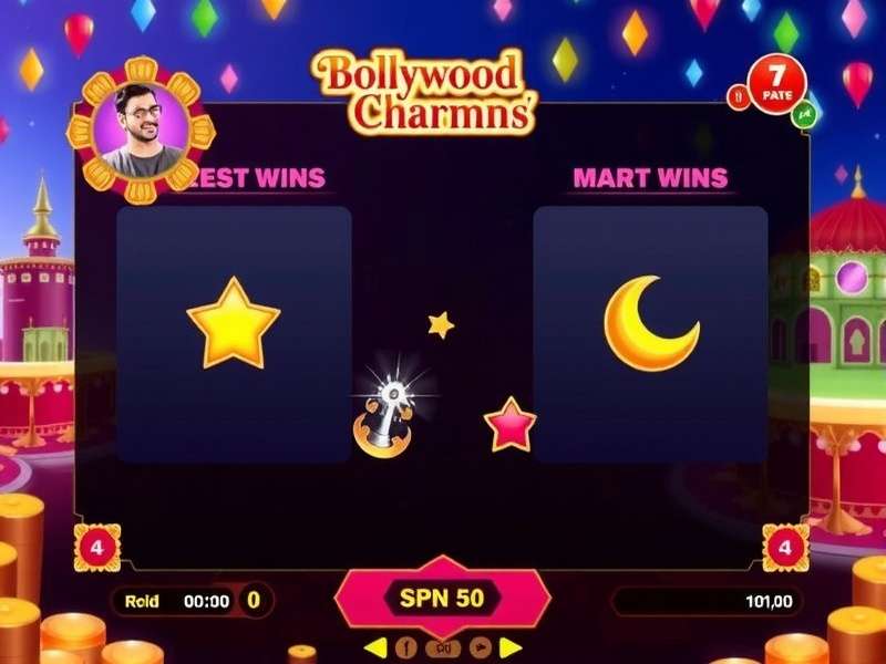 Bollywood Charm Spin Game Interface